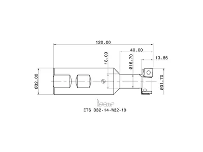 Фреза для Т-образных пазов ETS D32-14-W32-10