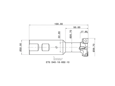 Фреза для Т-образных пазов ETS D40-18-W32-10