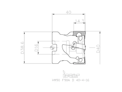 Фреза торцевая HM90 F90A D 40-4-16
