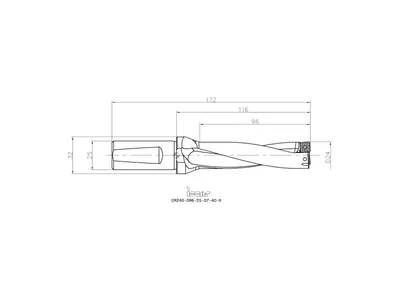 Пластина для свёрл DR240-096-25-07-4D-N