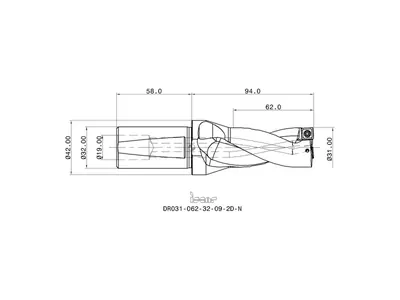 Пластина для свёрл DR031-062-32-09-2D-N