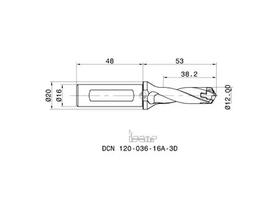 Сверло DCN 120-036-16A-3D