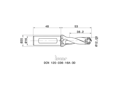 Сверло DCN 120-036-16A-3D