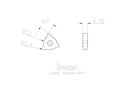 Пластина токарная WNMG 080404-PP IC10
