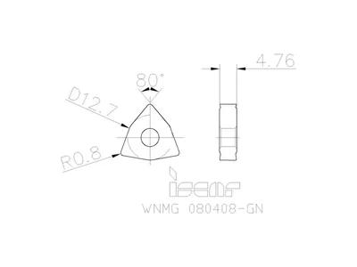 Пластина токарная WNMG 080408-GN IC20