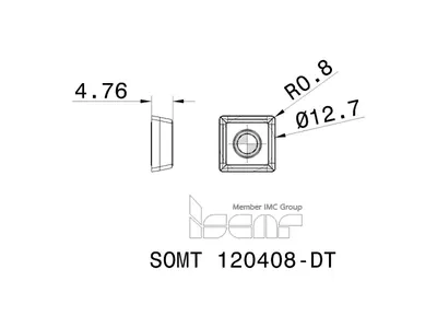 Пластина фрезерная SOMT 120408-DT IC908