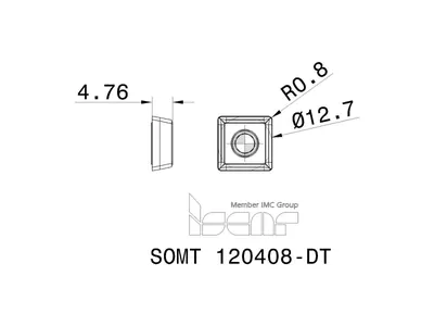 Пластина фрезерная SOMT 120408-DT IC908