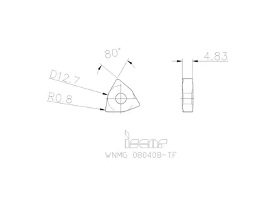 Пластина токарная WNMG 080408-TF IC8250