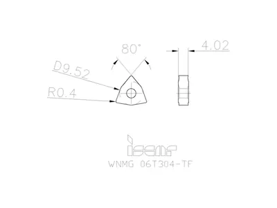 Пластина токарная WNMG 06T304-TF IC8250