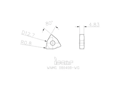 Пластина токарная WNMG 080408-WG IC8250