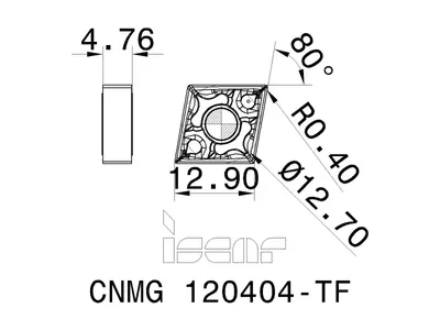 Пластина токарная CNMG 120404-TF IC807