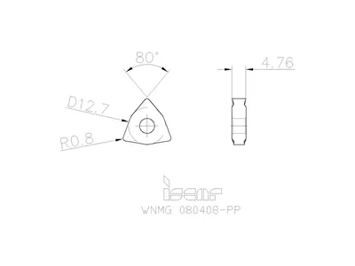 Пластина токарная WNMG 080408-PP IC807