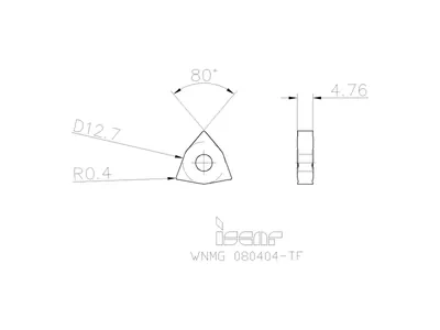 Пластина токарная WNMG 080404-TF IC807