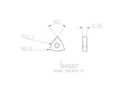 Пластина токарная WNMG 080404-TF IC807