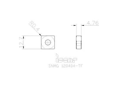 Пластина токарная SNMG 120404-TF IC8250