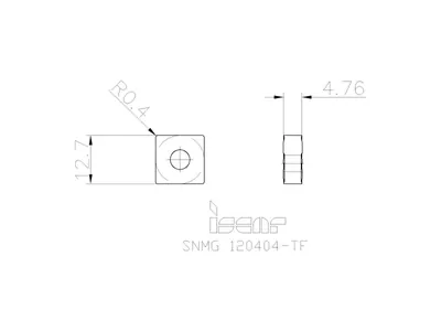 Пластина токарная SNMG 120404-TF IC8250