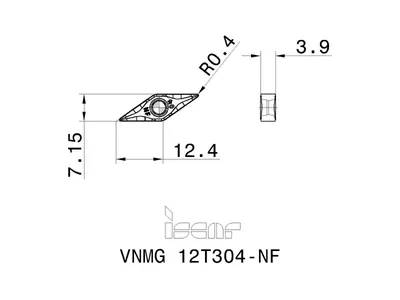Пластина токарная VNMG 12T304-NF IC807