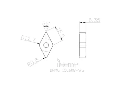 Пластина токарная DNMG 150608-WG IC8250