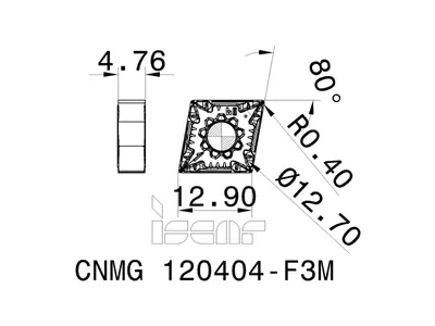 Пластина токарная CNMG 120404-F3M IC6015