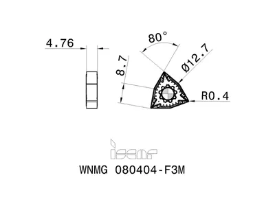 Пластина токарная WNMG 080404-F3M IC6025
