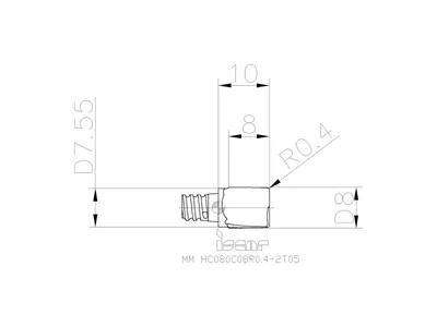 Фреза концевая MM HC080C08R0.4-2T05 IC908