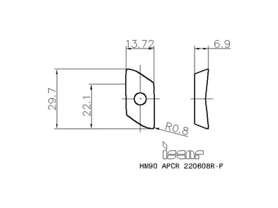 Пластина фрезерная HM90 APCR 220608R-P IC28