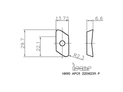 Пластина фрезерная HM90 APCR 220623R-P IC28