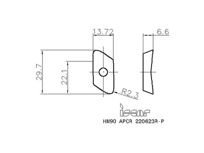 Пластина фрезерная HM90 APCR 220623R-P IC28