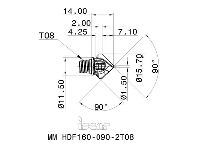 Фреза концевая MM HDF160-090-2T08 IC908