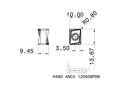 Пластина фрезерная H490 ANCX 120508PDR IC808