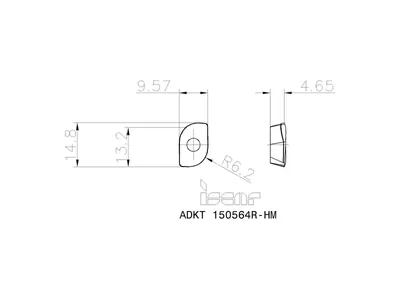 Пластина фрезерная ADKT 150564R-HM IC830