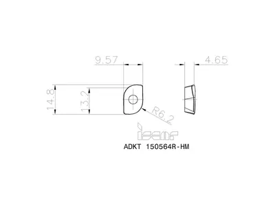 Пластина фрезерная ADKT 150564R-HM IC830
