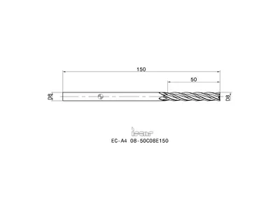 Фреза концевая EC-A4 08-50C08E150 IC900