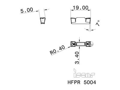 Пластина для канавок HFPR 5004 IC20