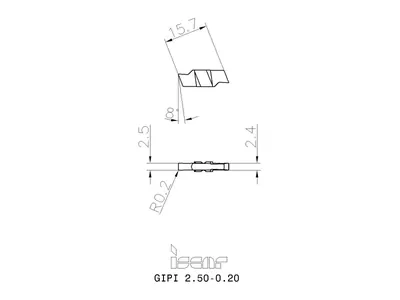 Пластина для канавок GIPI 2.50-0.20 IC830