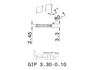 Пластина для канавок GIP 3.30-0.10 IC808