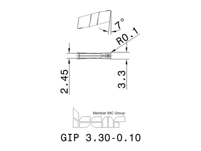Пластина для канавок GIP 3.30-0.10 IC808