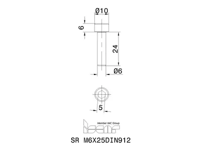 Винт SR M6X25 DIN912