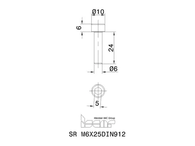 Винт SR M6X25 DIN912