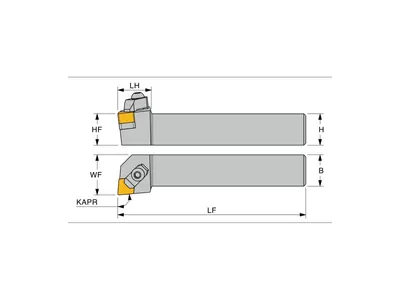 Державка токарная CCLNR 3232P1207-F, правая