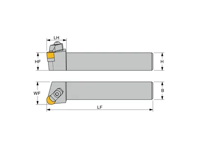 Державка токарная CRGNL 3225P1207-F, левая