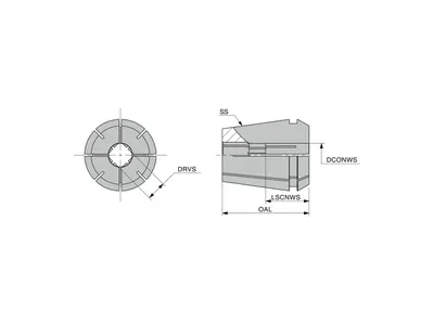 Цанга ER40 GB 14x11 для метчиков