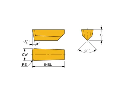 Пластина канавочная керамическая G3C-9608-1-E003 TS4130W