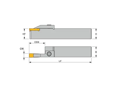 Державка канавочная G3C-2.4R-2525-T19, правая