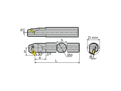 Резец расточной S25R-MDZNR1504
