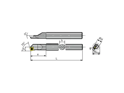 Резец расточной S16Q-SSKCR09