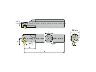Резец расточной S16Q-SVWCR11