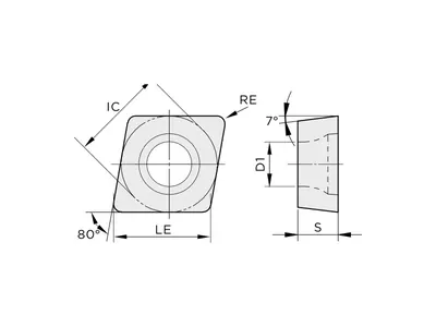 Пластина токарная CCGX 09T302-NF02 TC5020