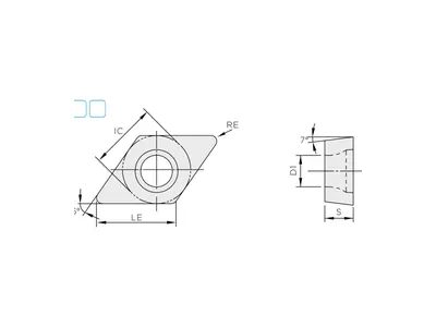Пластина токарная DCMT 070208-PM02 TC1115C