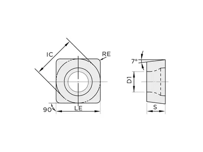 Пластина токарная SCMT 120404-PF02 TC4115P